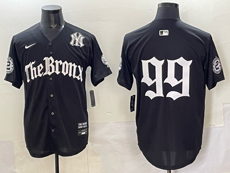 Men New York Yankees 99 Judge black MLB 2025 Nike jersey 004